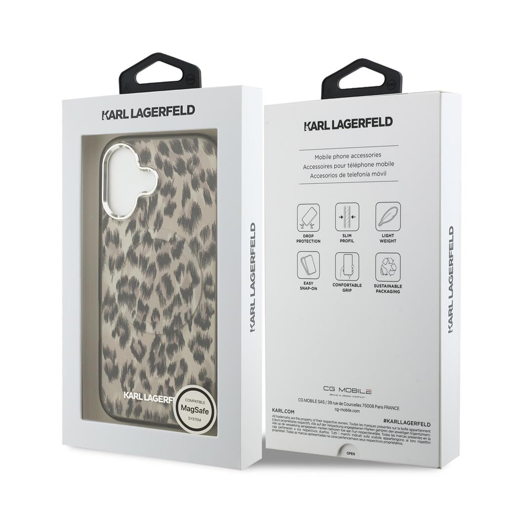 Karl Lagerfeld IML Leopard MagSafe tok iPhone 17 (Barna) - KLHMP17SHDLEOICW