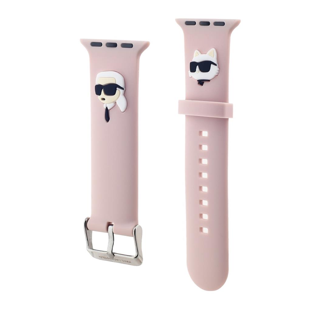 Karl Lagerfeld Karl and Choupette Head NFT Strap for Apple Watch 42/44/45/46/49 (Rózsaszín)
