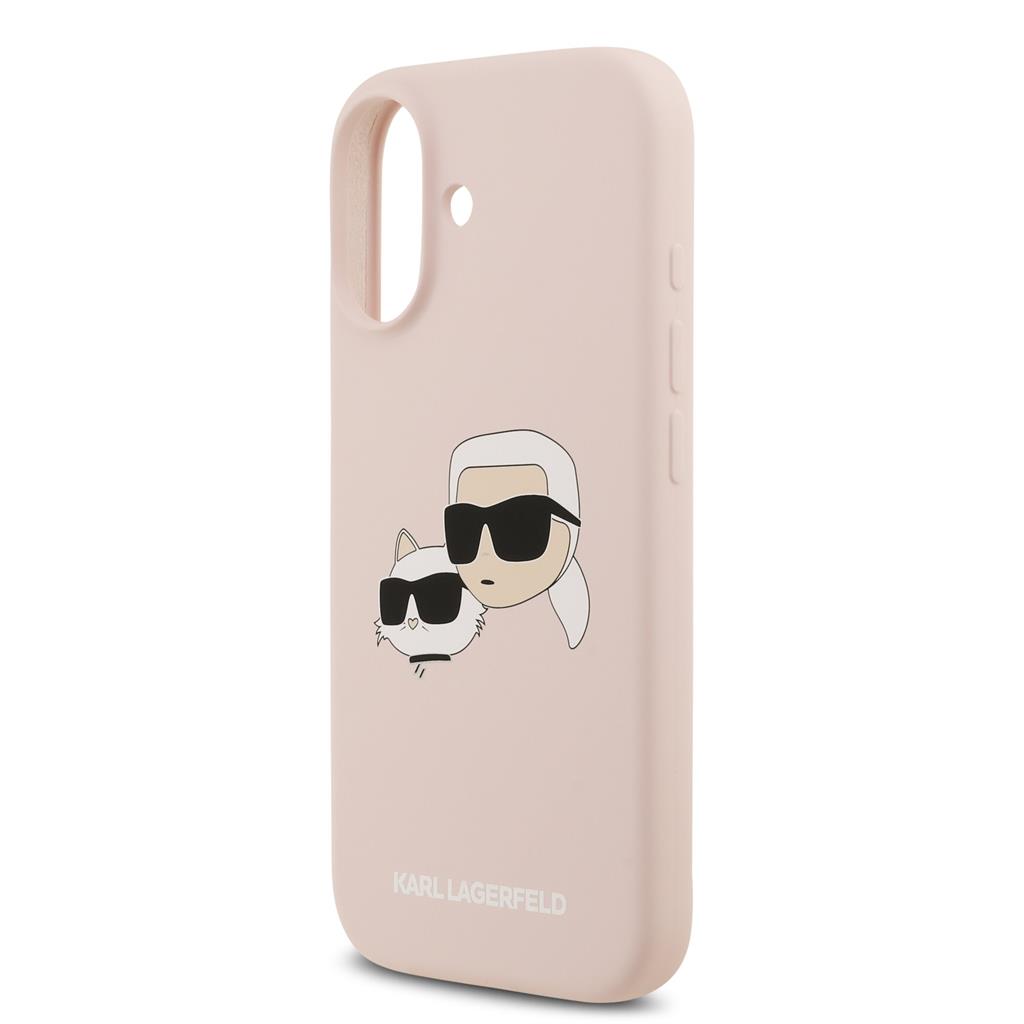 Karl Lagerfeld Liquid Silicone Double Heads MagSafe tok iPhone 17 (Rózsaszín) - KLHMP17SSKCHPPLP