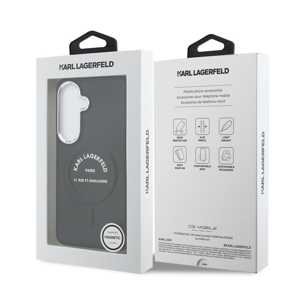 Karl Lagerfeld PU RSG Logo Magnetic Samsung Galaxy S26 (Fekete)
