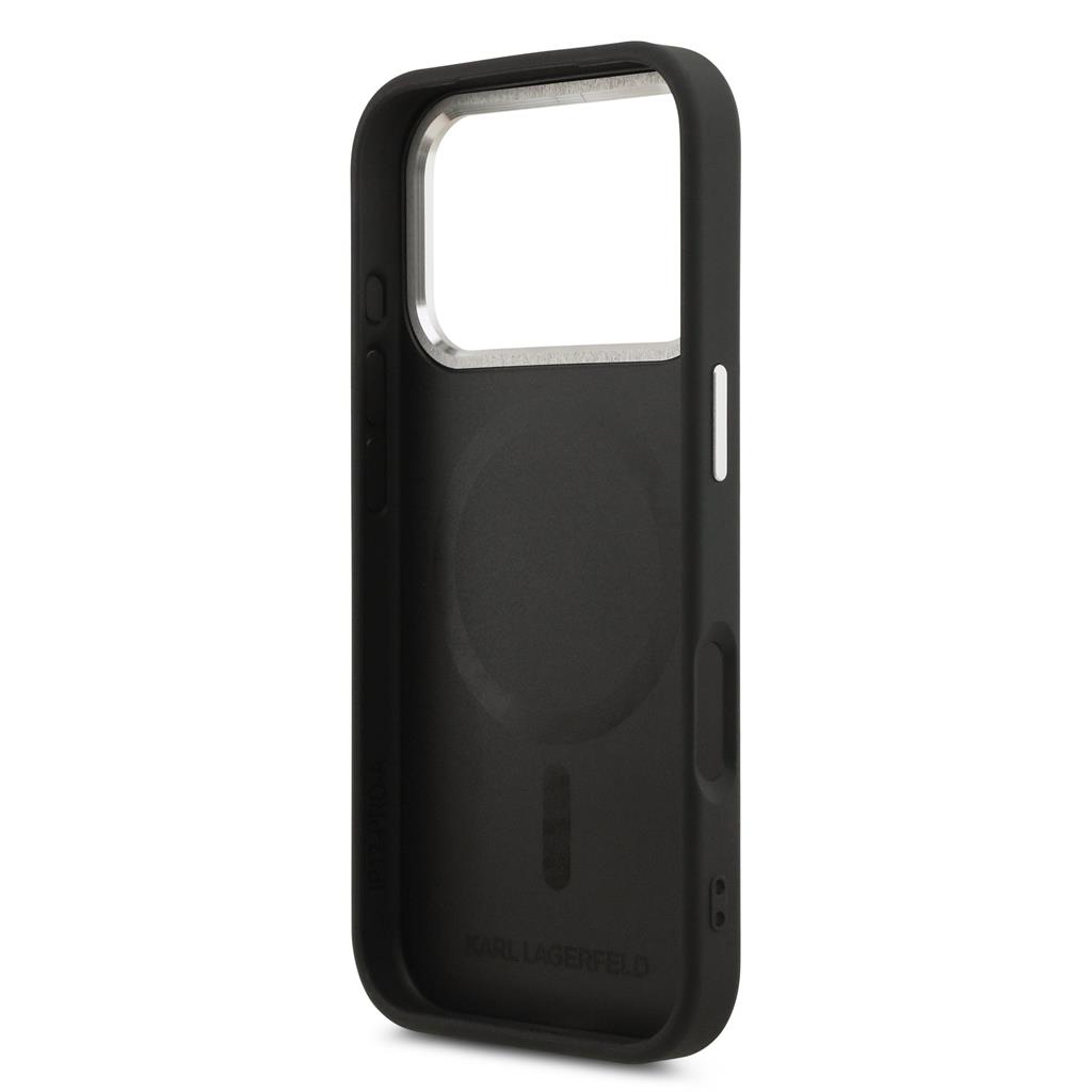 Karl Lagerfeld PU RSG Logo MagSafe tok iPhone 17 Pro (Fekete) - KLHMP17LPSKRSGEK