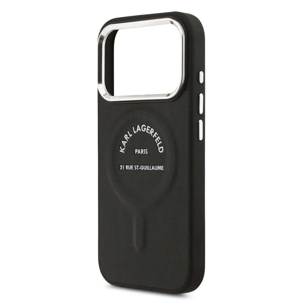 Karl Lagerfeld PU RSG Logo MagSafe tok iPhone 17 Pro Max (Fekete) - KLHMP17XPSKRSGEK