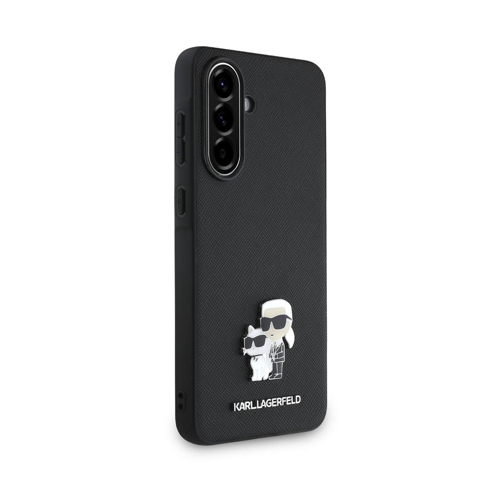 Karl Lagerfeld PU Saffiano Metal Karl and Choupette tok Samsung Galaxy A36 (Fekete) - KLHCSA36PSAKCMPK