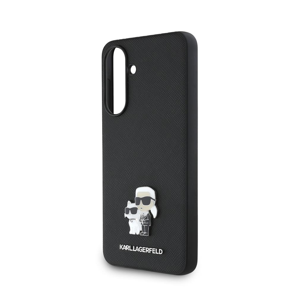 Karl Lagerfeld PU Saffiano Metal Karl and Choupette tok Samsung Galaxy A36 (Fekete) - KLHCSA36PSAKCMPK