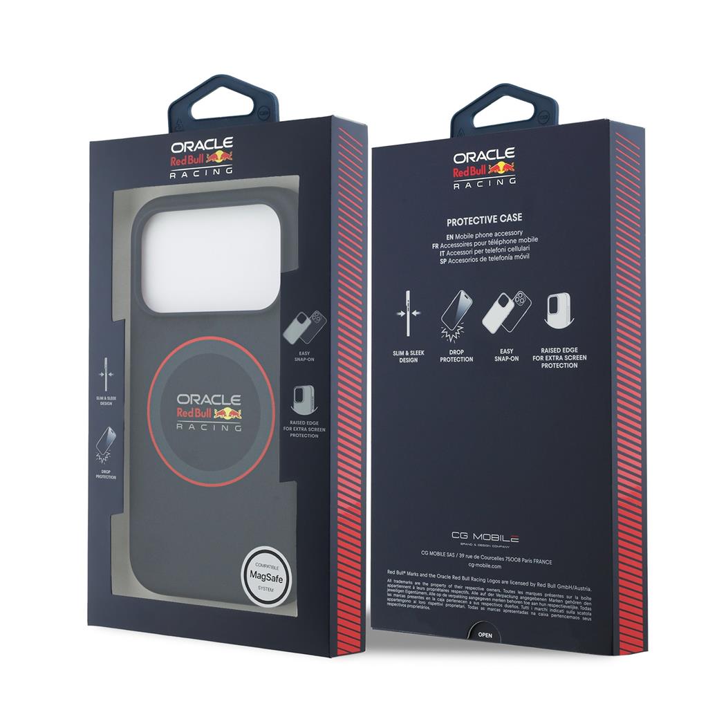 Red Bull Silicone Red Ring MagSafe tok iPhone 17 Pro (Sötétkék)