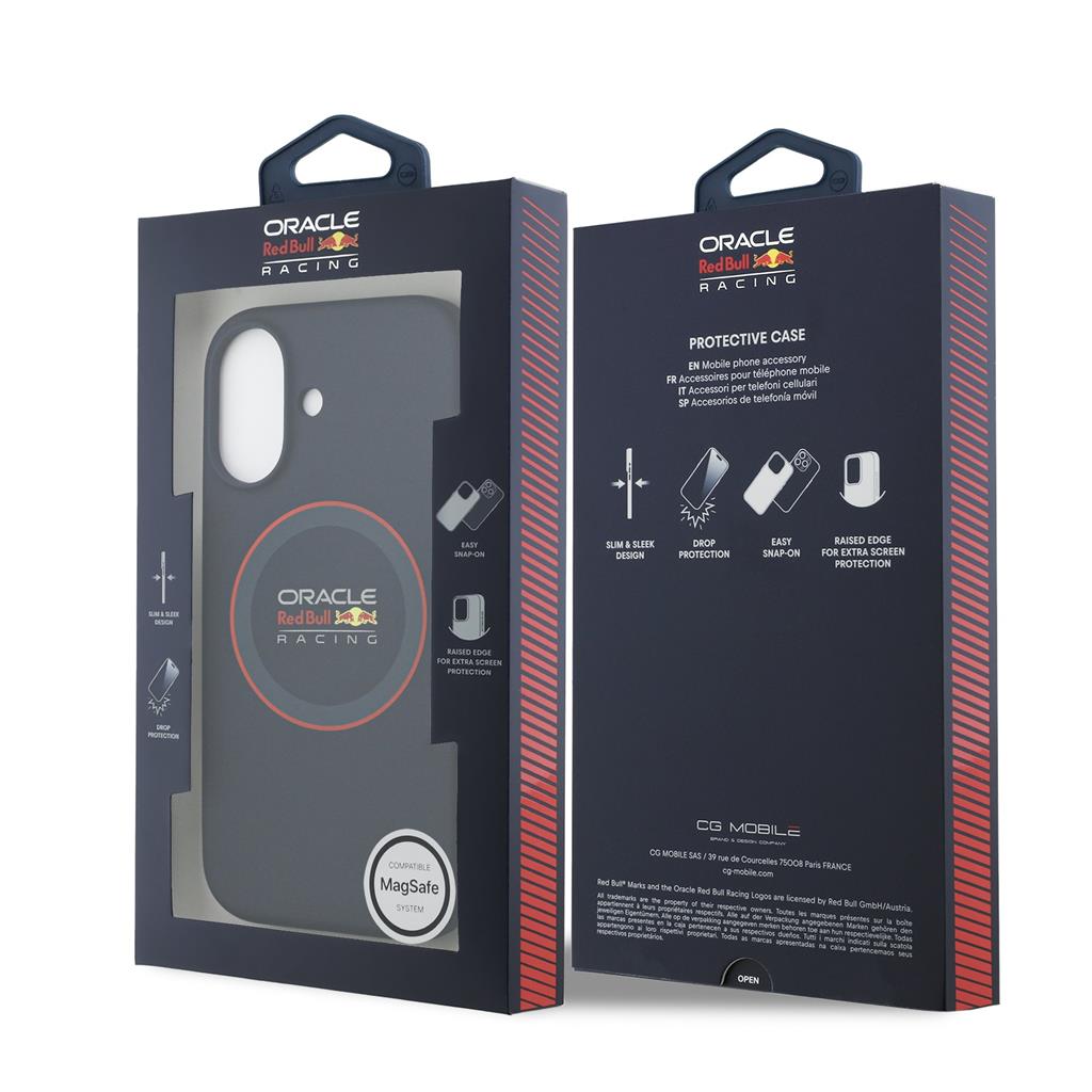 Red Bull Silicone Red Ring MagSafe tok iPhone 17 (Sötétkék)
