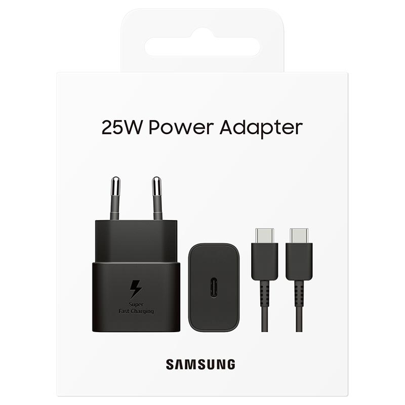 Samsung EP-T2510XBE hálózati USB-C gyorstöltő type-C kábellel (Fekete)