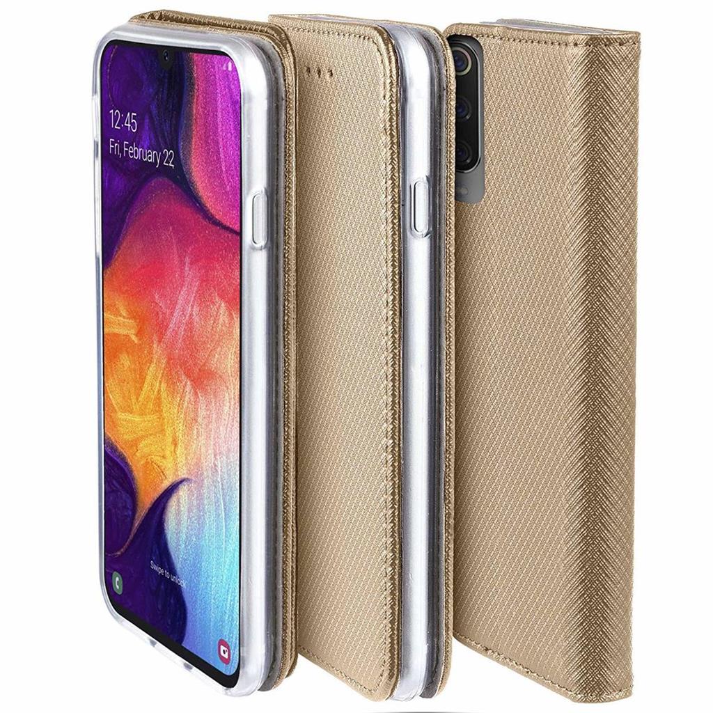 Samsung Galaxy A03s smart magnet mágneses notesz tok, (Arany) 0