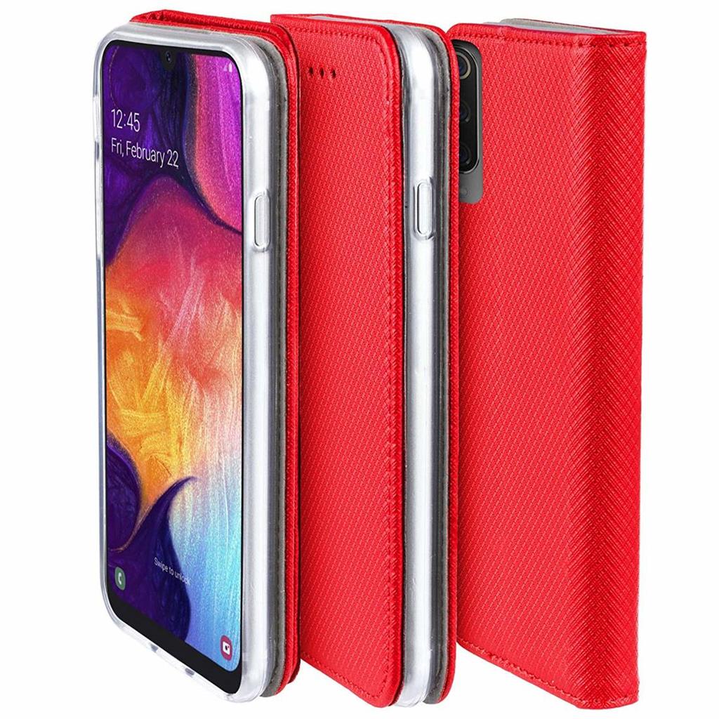 Samsung Galaxy A03s smart magnet mágneses notesz tok, (Piros) 2