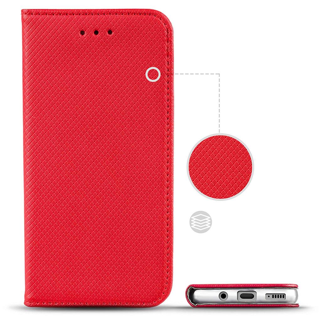 Samsung Galaxy A03s smart magnet mágneses notesz tok, (Piros) 4