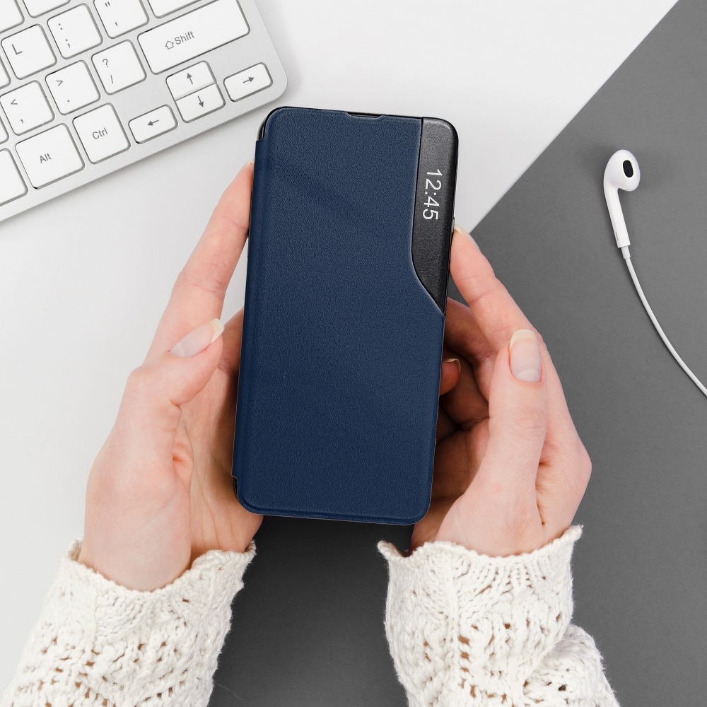 Samsung Galaxy A03s Smart view TPU notesz tok, (Tengerkék) 2