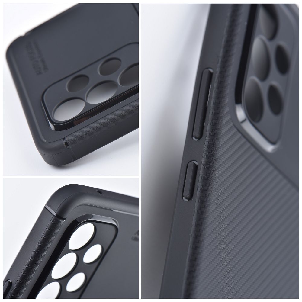 Samsung Galaxy A05s Carbon Premium hátlap tok (Fekete)