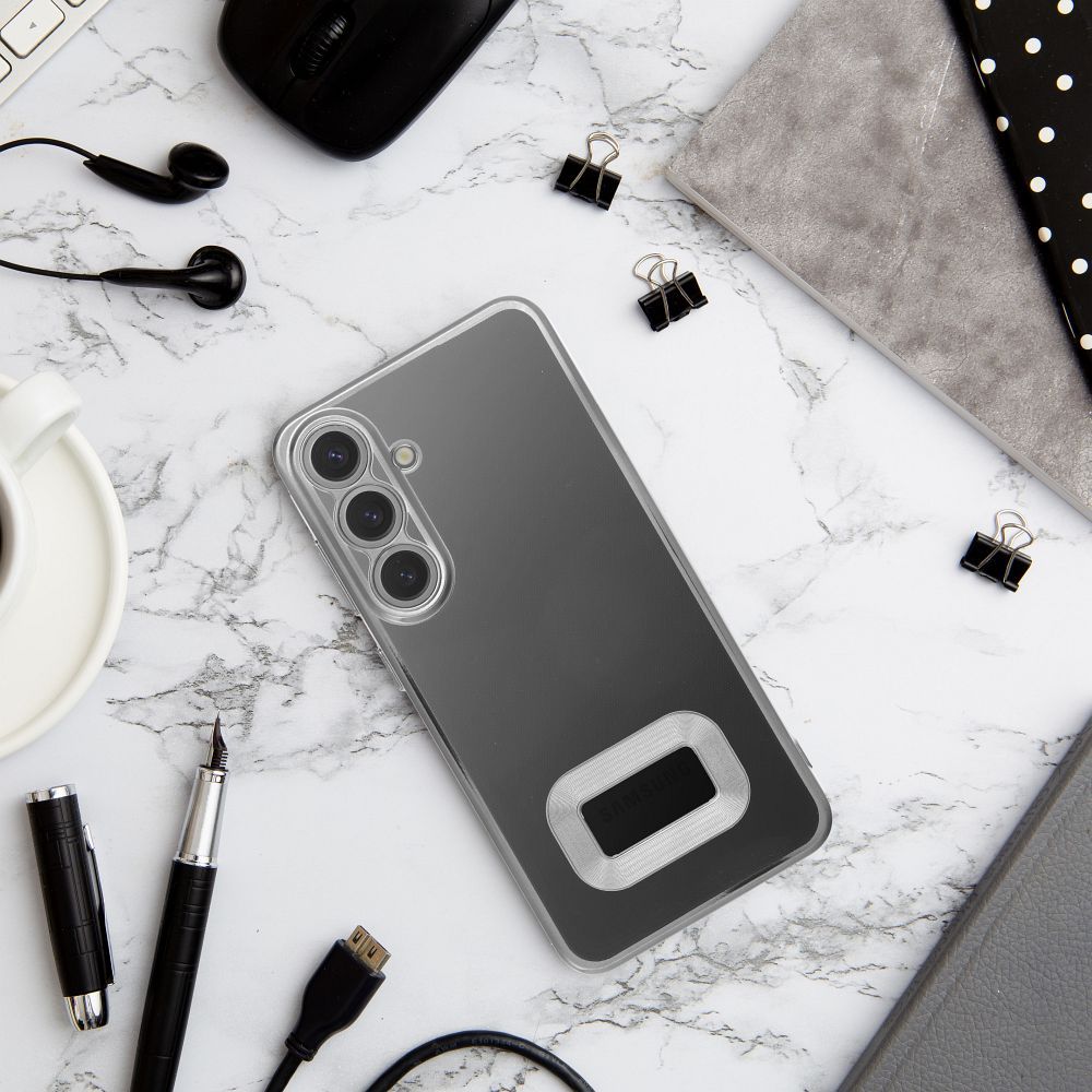 Samsung Galaxy A05S GLAM szilikon hátlap tok (Ezüst)