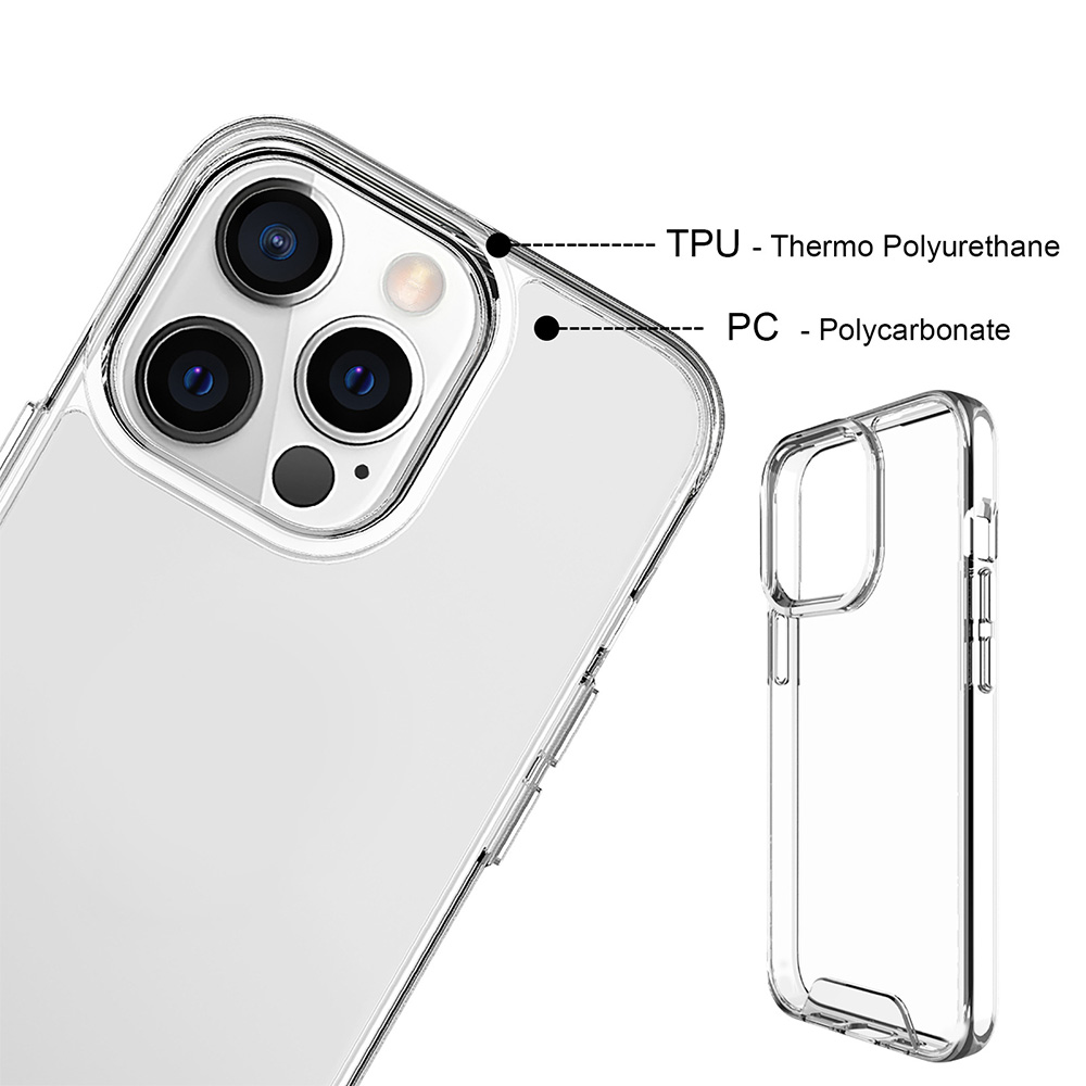 Samsung Galaxy A05s hybrid crystal hátlap tok (Átlátszó)