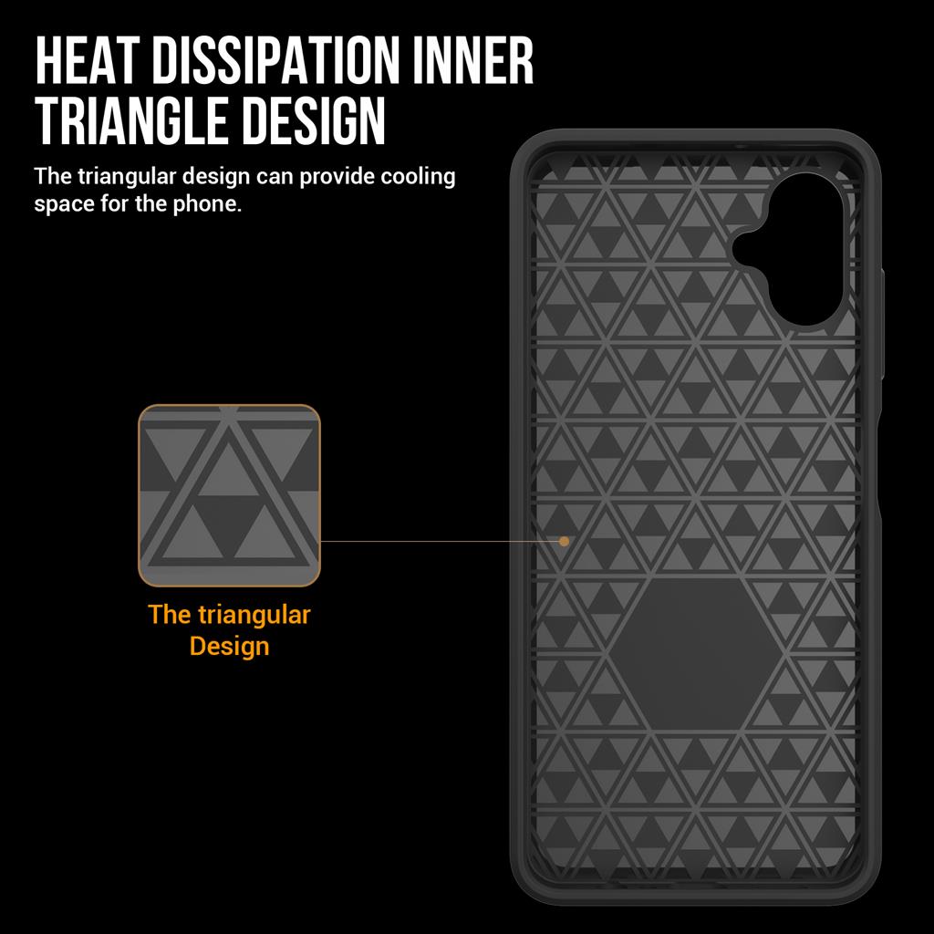 Samsung Galaxy A06 TOKO Triangle hátlap tok (Fekete)