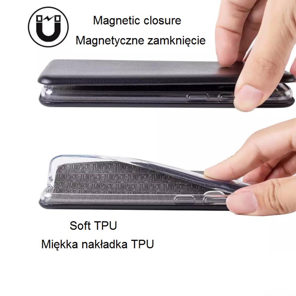 Samsung Galaxy A12 Diva mágneses notesz tok (Fekete) 5