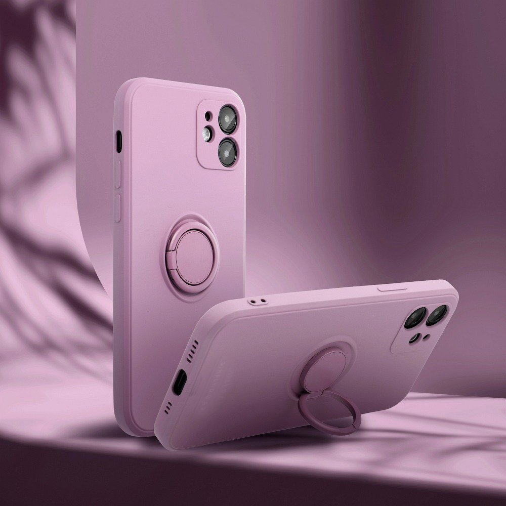 Samsung Galaxy A12 finger grip mágneses hátlap tok, (Lila) 3