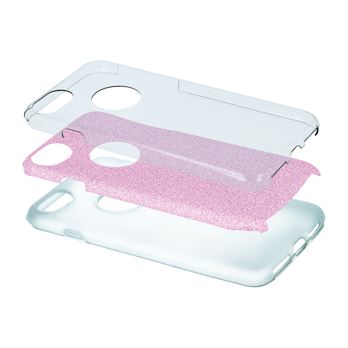 Samsung Galaxy A12 glitter 3in1 hátlap tok (Pink) 0