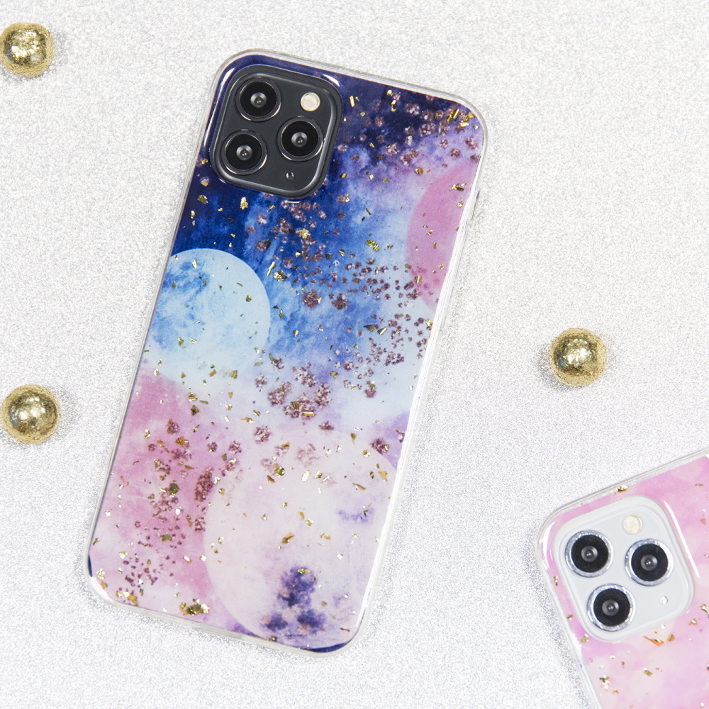 Samsung Galaxy A12 gold glam hátlap tok (Galaktikus) 2