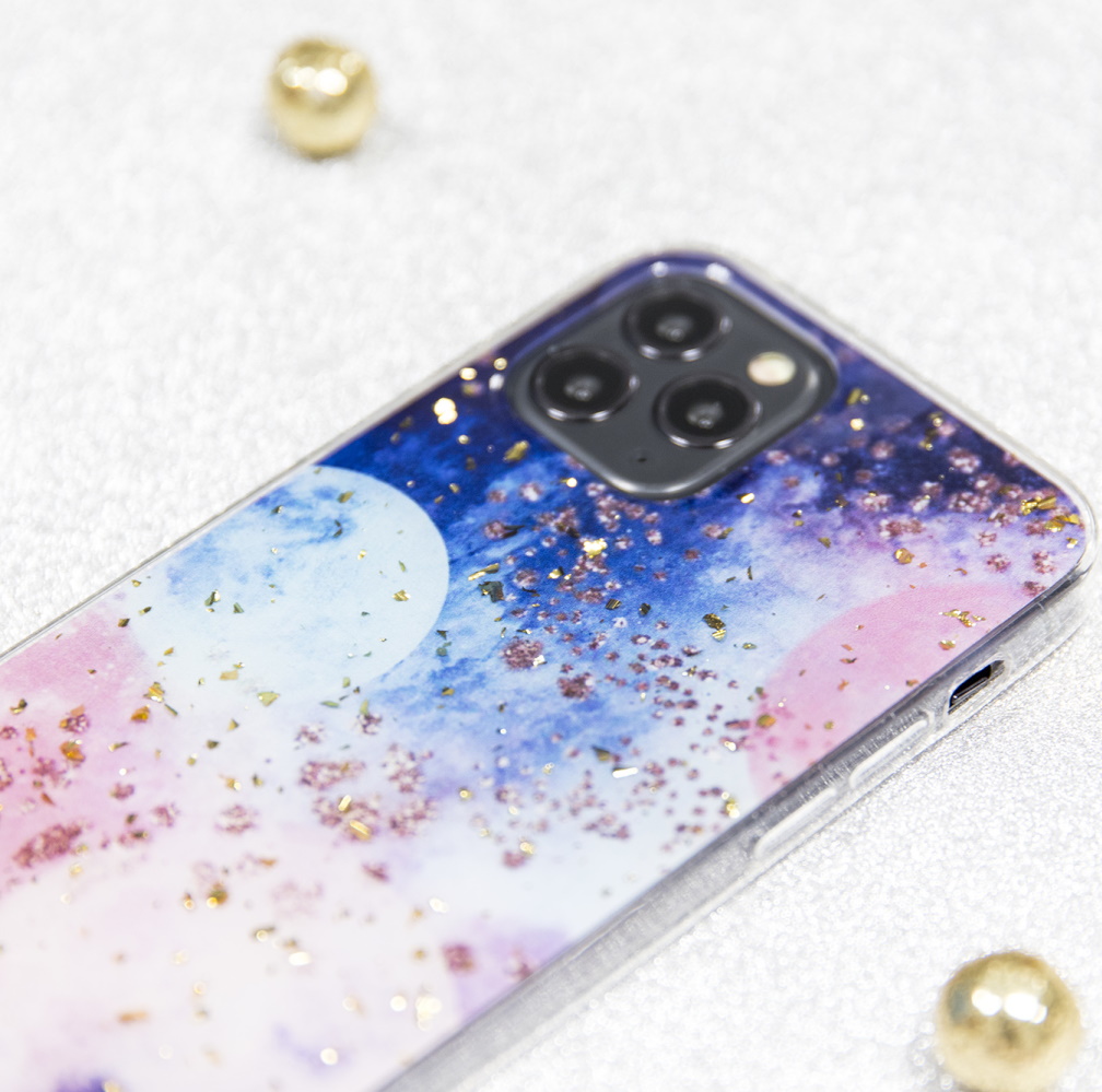 Samsung Galaxy A12 gold glam hátlap tok (Galaktikus) 4