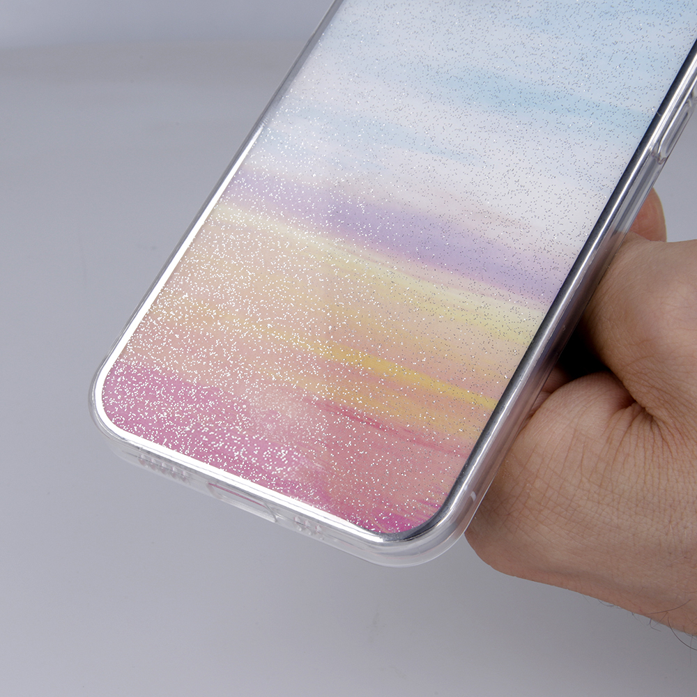 Samsung Galaxy A12 szilikon hátlap tok (Fine Glitter)