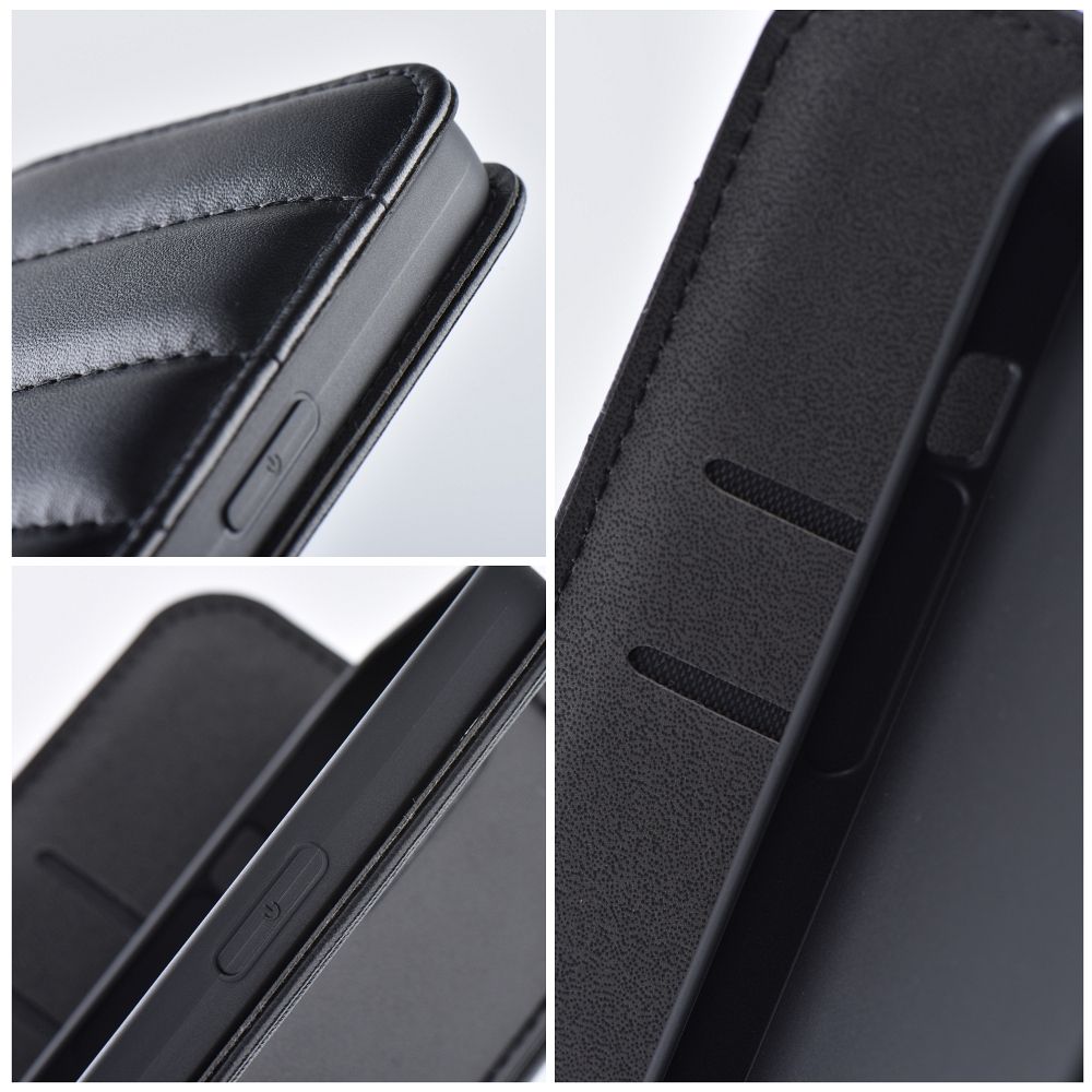 Samsung Galaxy A12 Puffer book notesz tok, (Fekete) 1