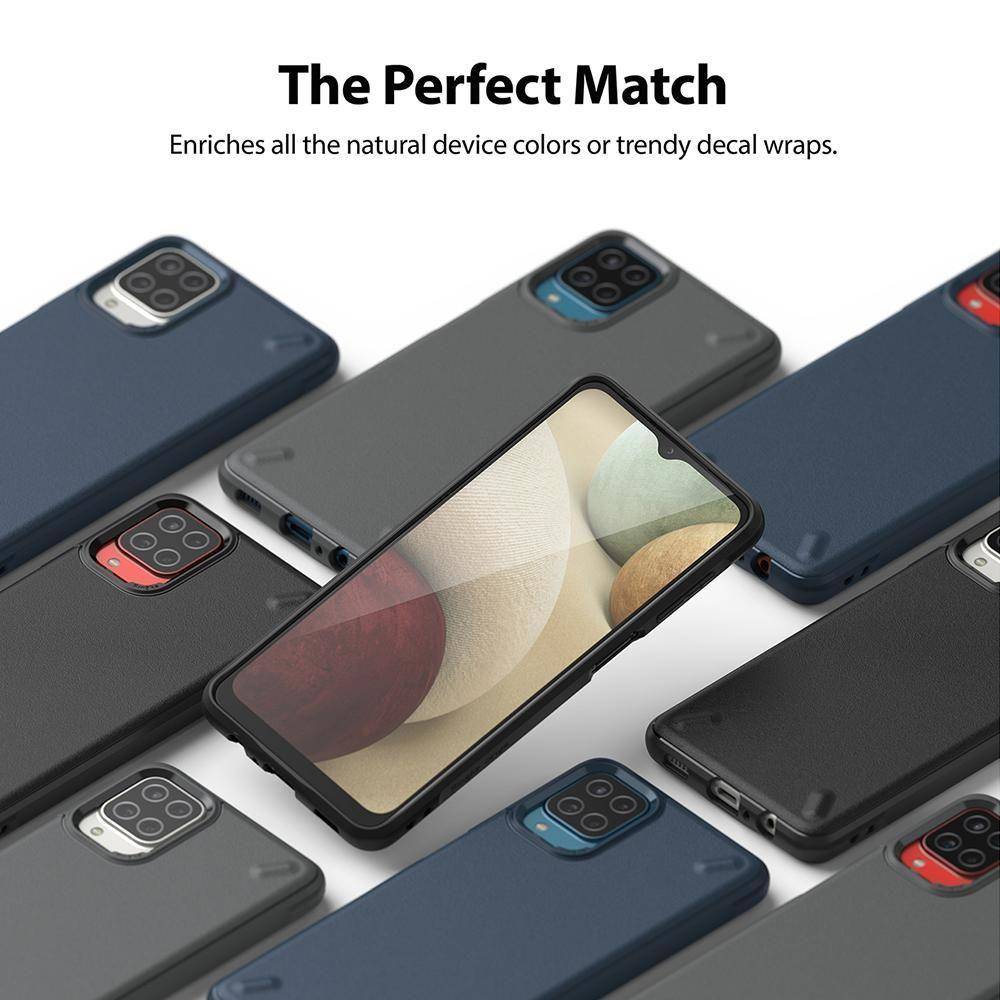 Samsung Galaxy A12 Ringke onyx ütésálló hátlap tok, (Fekete) 1
