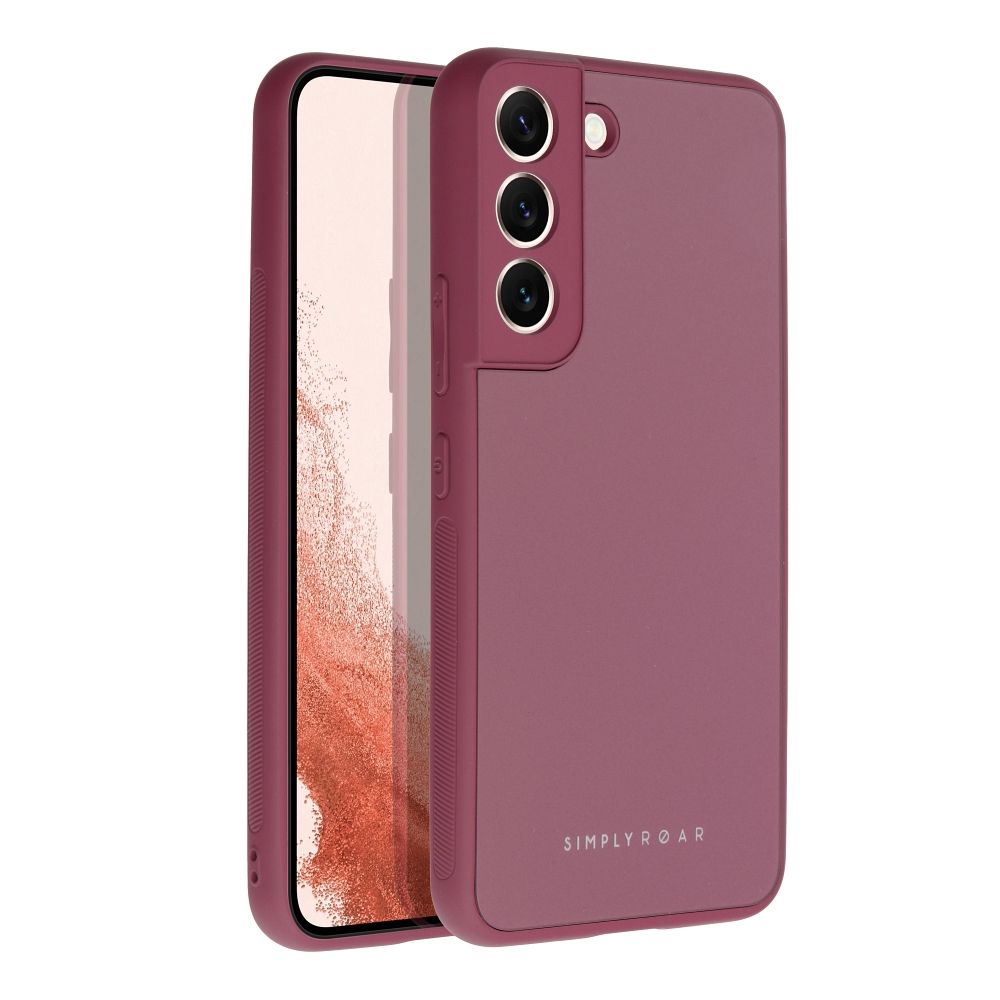 Samsung Galaxy A12 Roar matt üveg hátlap tok (Bordó)