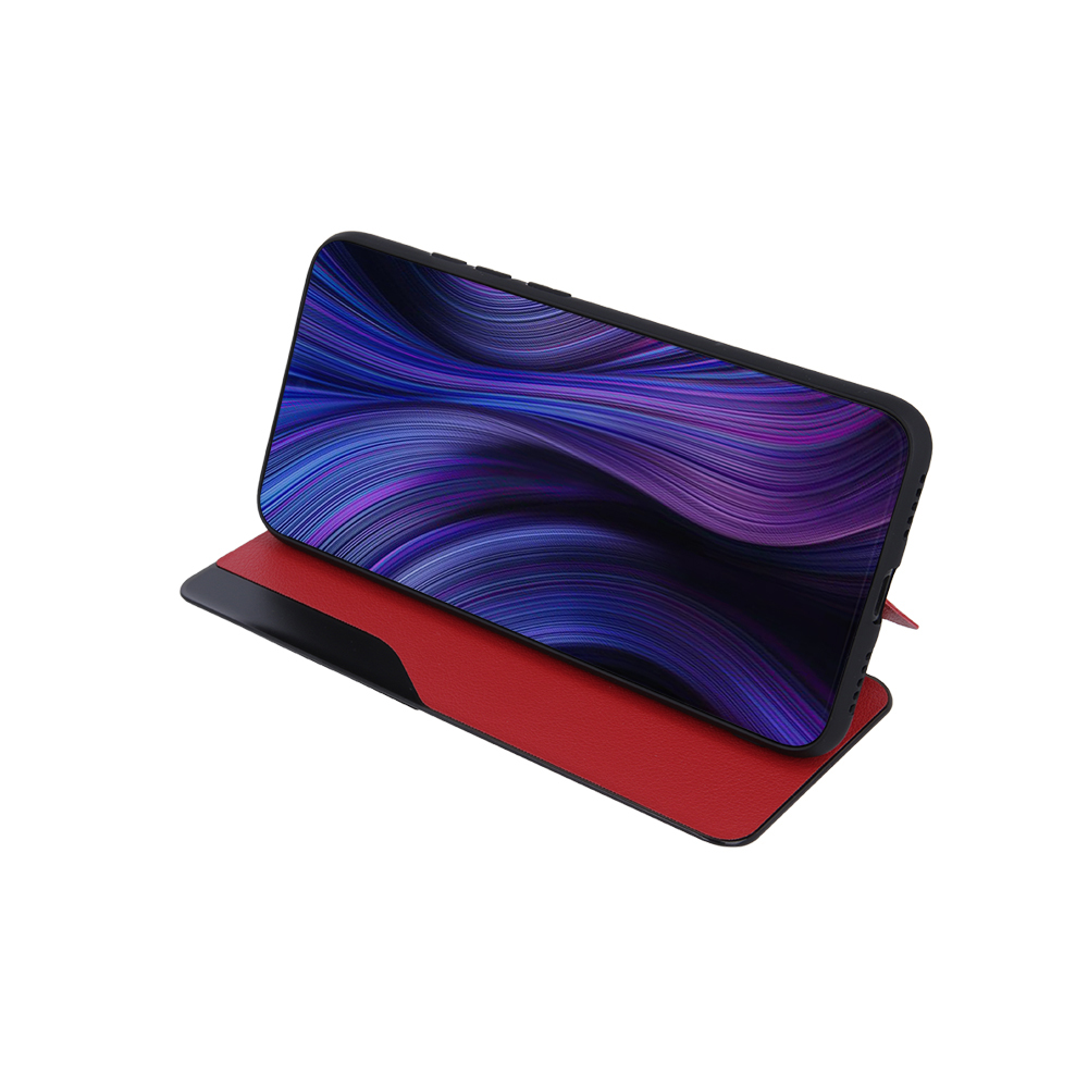 Samsung Galaxy A12 Smart view TPU notesz tok (Piros) 3