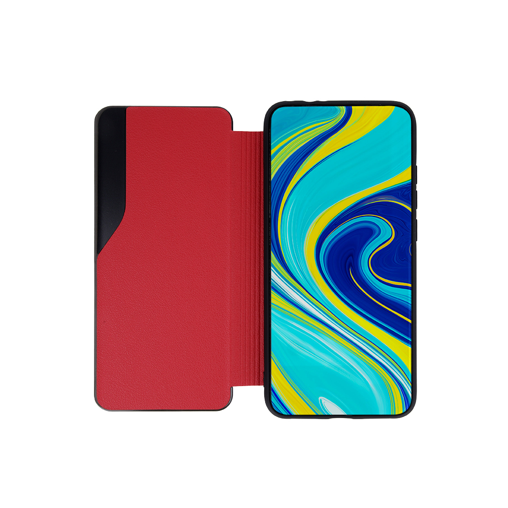 Samsung Galaxy A12 Smart view TPU notesz tok (Piros) 2