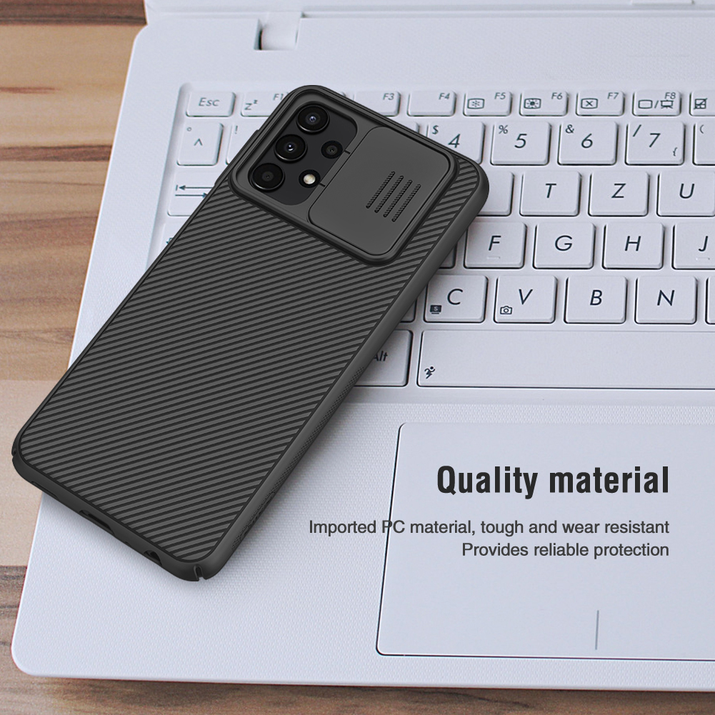 Samsung Galaxy A13 4G Nillkin camshield hátlap tok (Fekete)