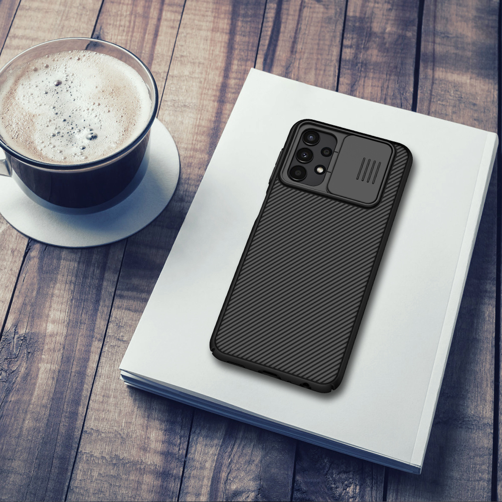 Samsung Galaxy A13 4G Nillkin camshield hátlap tok (Fekete)