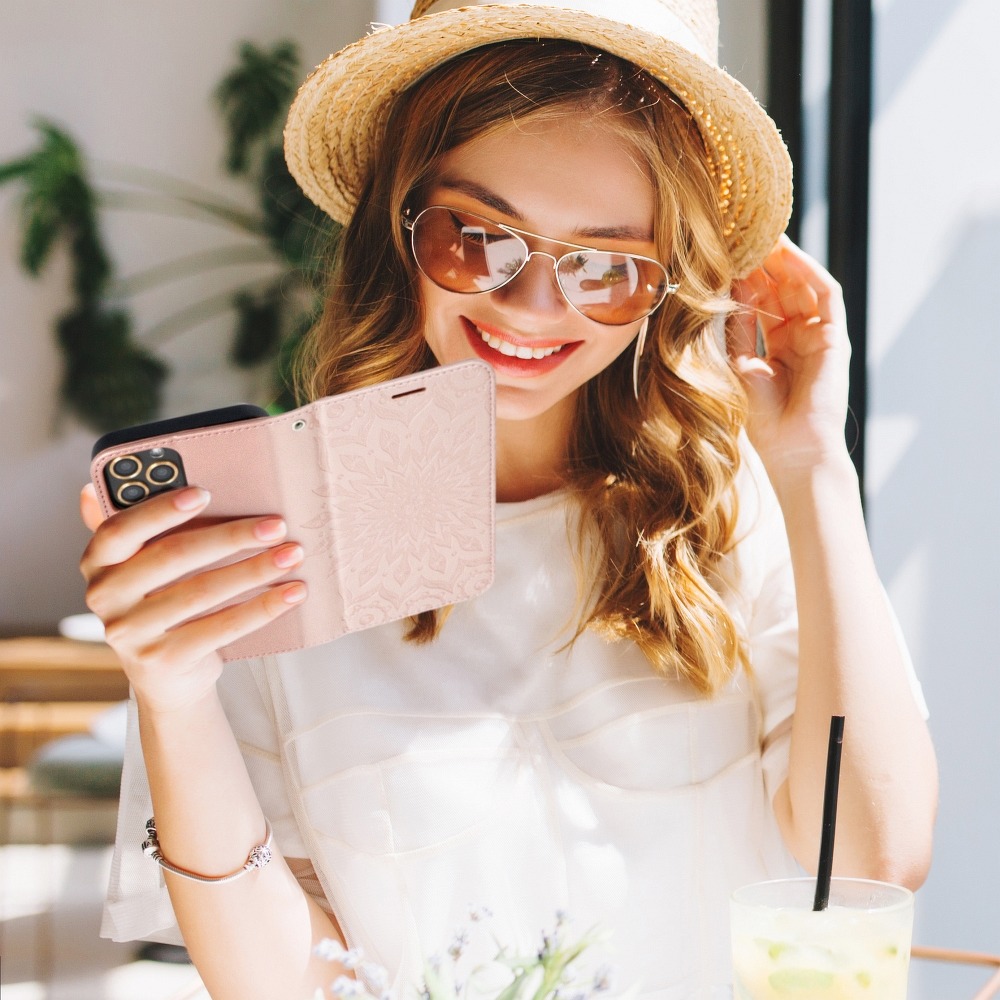 Samsung Galaxy A13 5G / A04S Forcell MEZZO nyitható tok (Rosegold) 5
