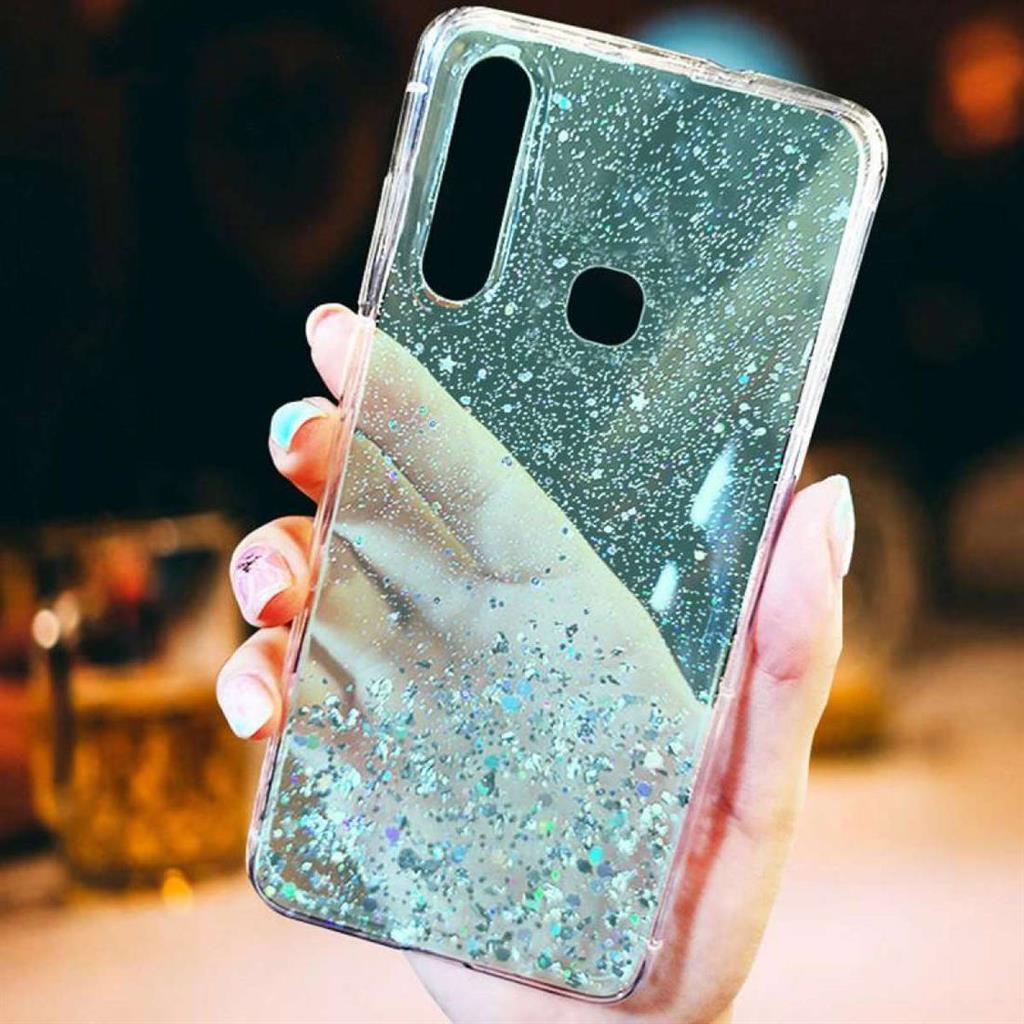 Samsung Galaxy A13 5G / A04S glue glitter hátlap tok (Zöld) 1
