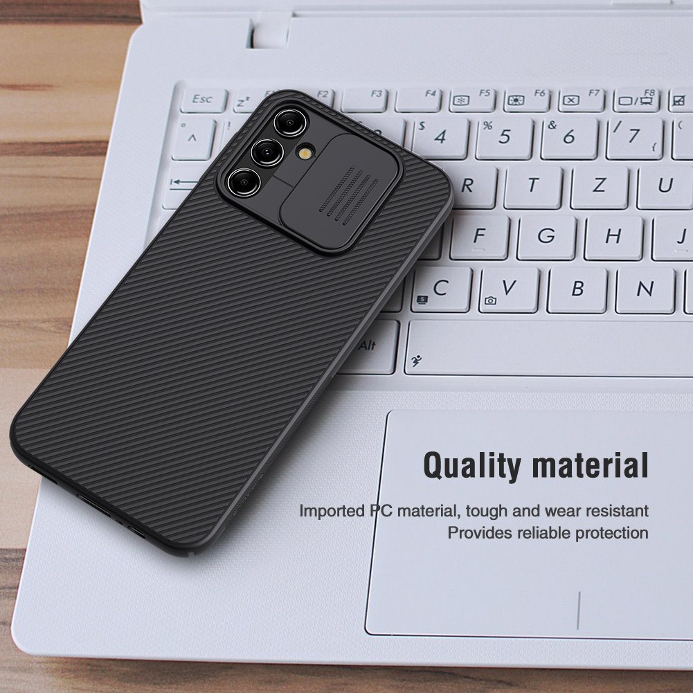 Samsung Galaxy A14 4G / Galaxy A14 5G Nillkin camshield hátlap tok fekete 0