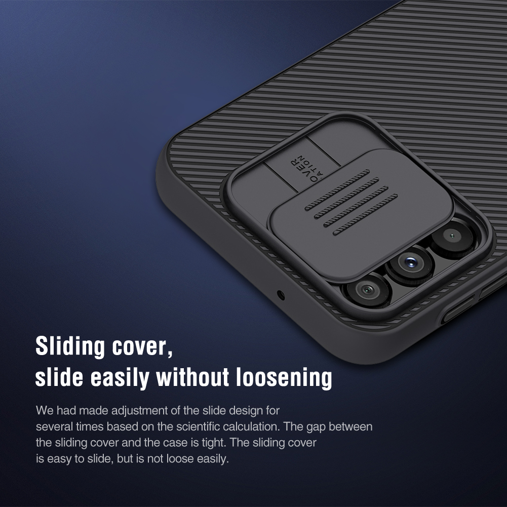 Samsung Galaxy A14 4G / Galaxy A14 5G Nillkin camshield hátlap tok (Kék)