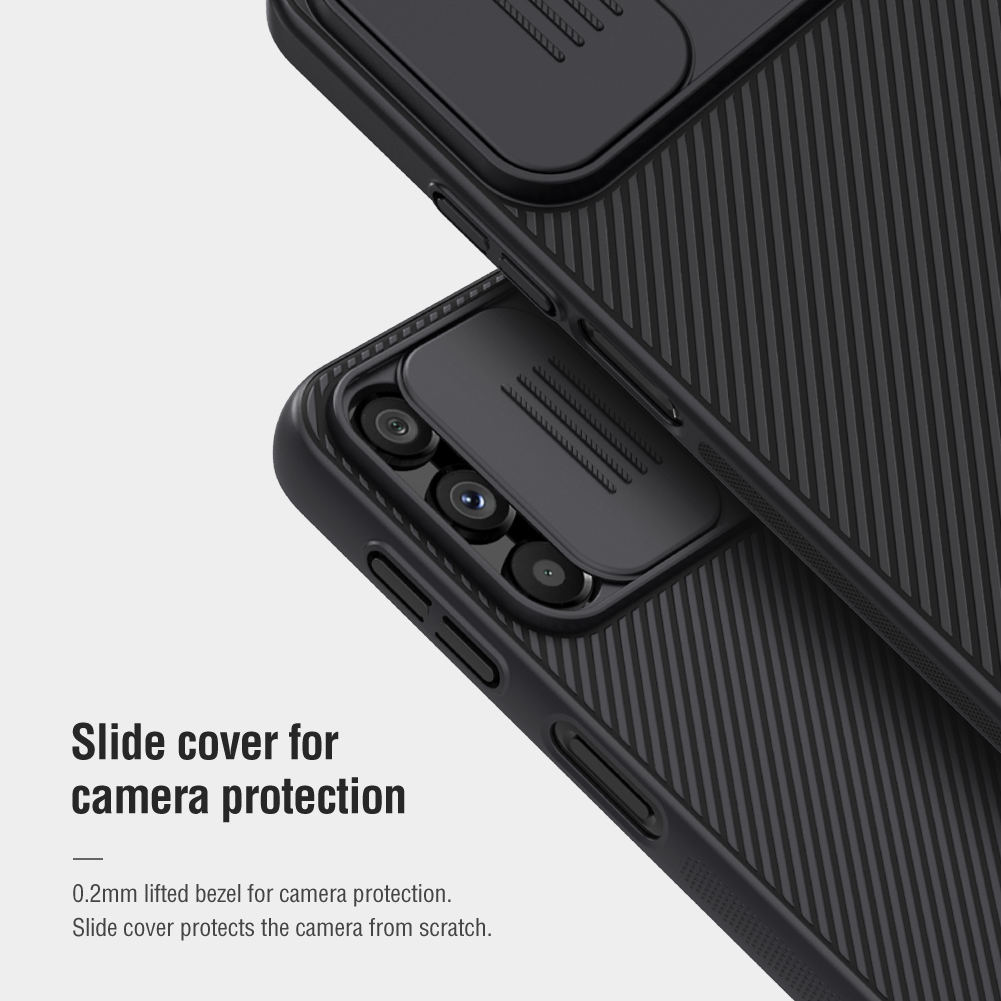 Samsung Galaxy A14 4G / Galaxy A14 5G Nillkin camshield hátlap tok (Kék)