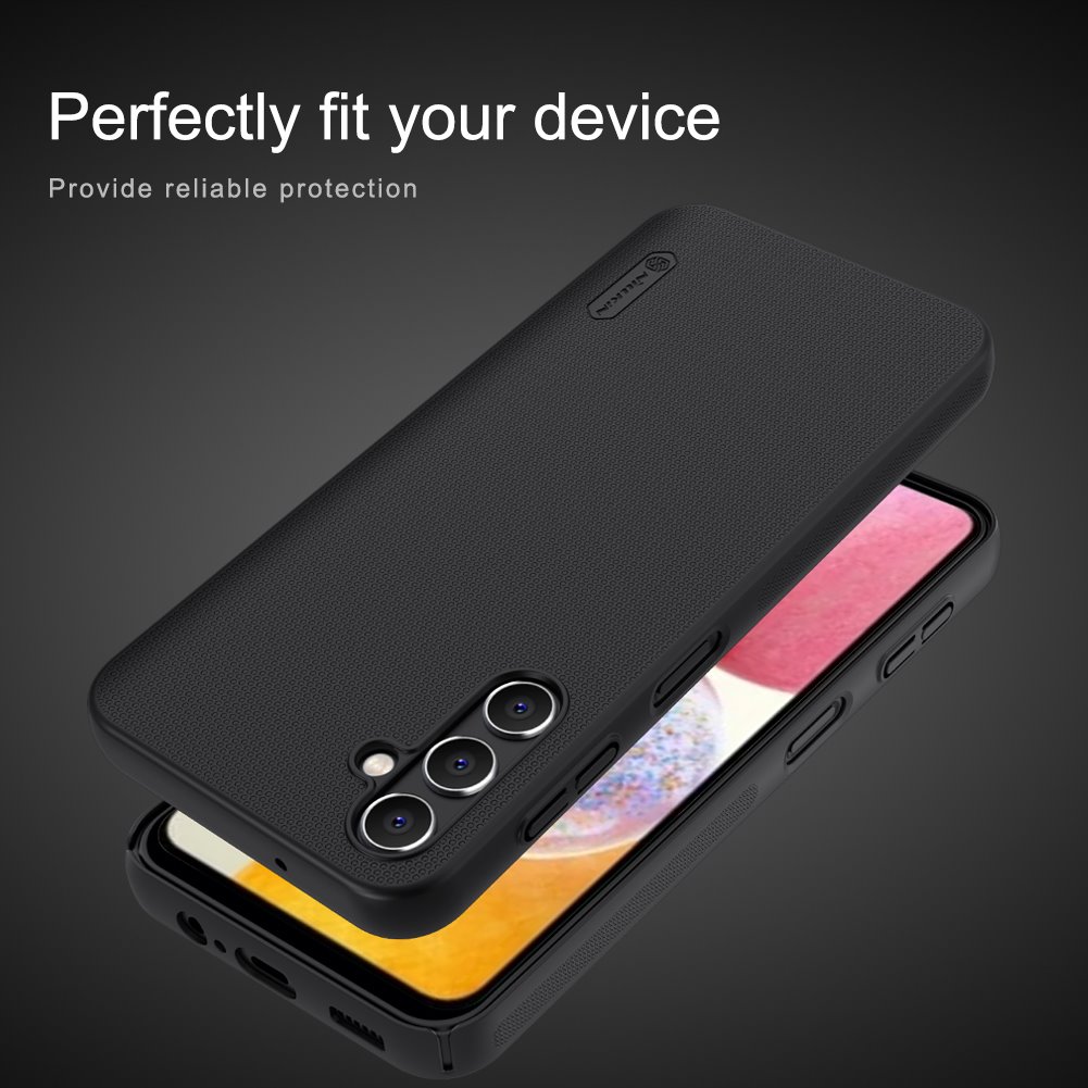 Samsung Galaxy A14 4G / Galaxy A14 5G Nillkin Super frosted strapabíró hátlap tok (Fekete) 1