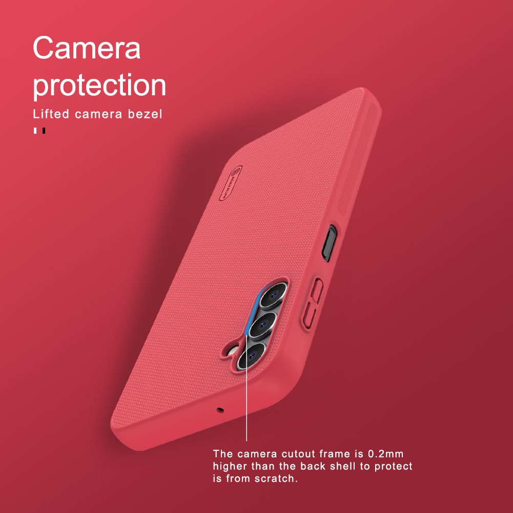 Samsung Galaxy A14 4G / Galaxy A14 5G Nillkin Super frosted strapabíró hátlap tok (Fekete) 2