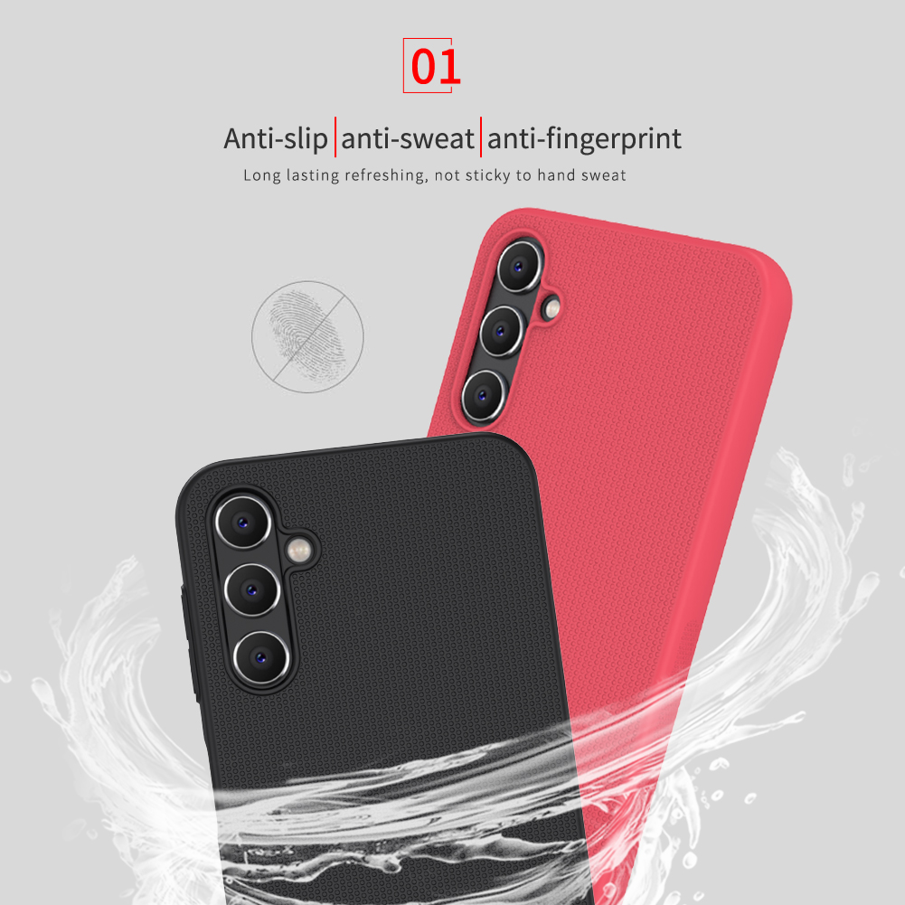 Samsung Galaxy A14 4G / Galaxy A14 5G Nillkin Super frosted strapabíró hátlap tok kék