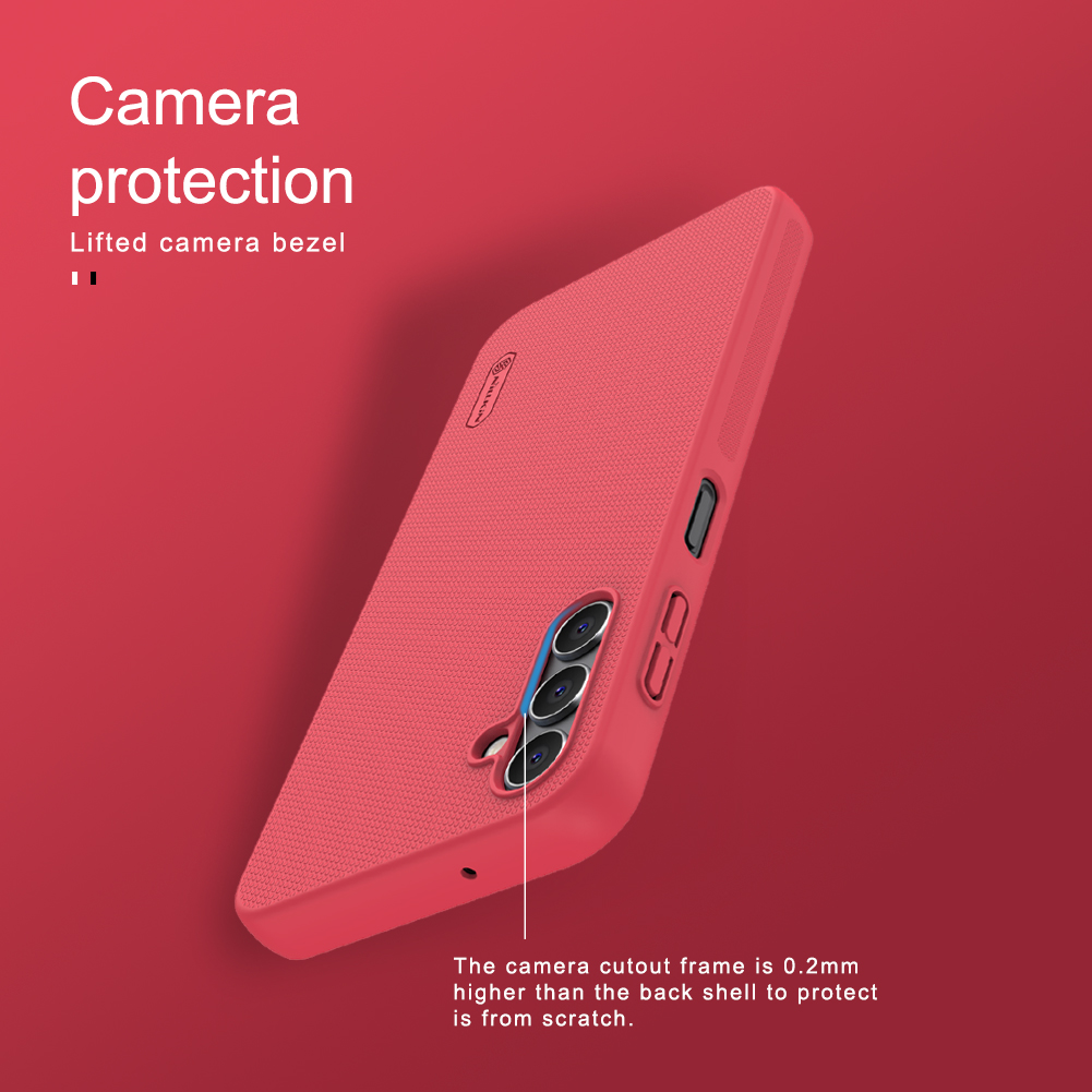 Samsung Galaxy A14 4G / Galaxy A14 5G Nillkin Super frosted strapabíró hátlap tok kék