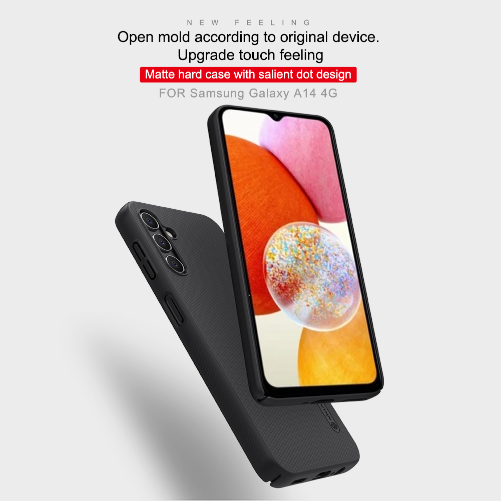 Samsung Galaxy A14 4G / Galaxy A14 5G Nillkin Super frosted strapabíró hátlap tok kék