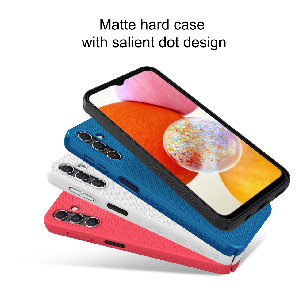 Samsung Galaxy A14 4G / Galaxy A14 5G Nillkin Super frosted strapabíró hátlap tok (Piros)
