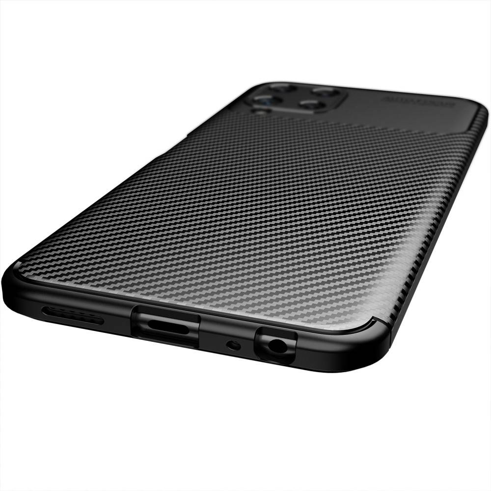 Samsung Galaxy A14 5G carbon fiber szilikon hátlap tok (Fekete) 1