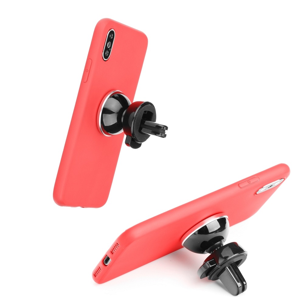Samsung Galaxy A14 5G liquid silicone mágneses autós tartó kompatibilis hátlap tok (Piros) 0