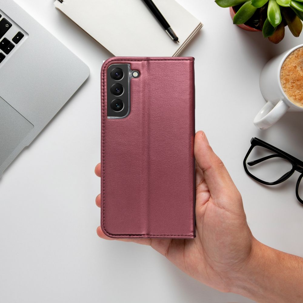 Samsung Galaxy A14 5G smart magneto mágneses notesz tok (Bordó) 0