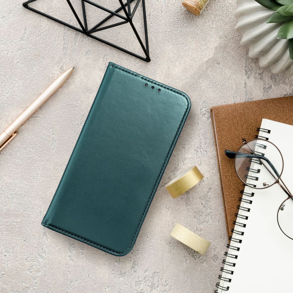 Samsung Galaxy A14 5G smart magneto mágneses notesz tok (Zöld) 5