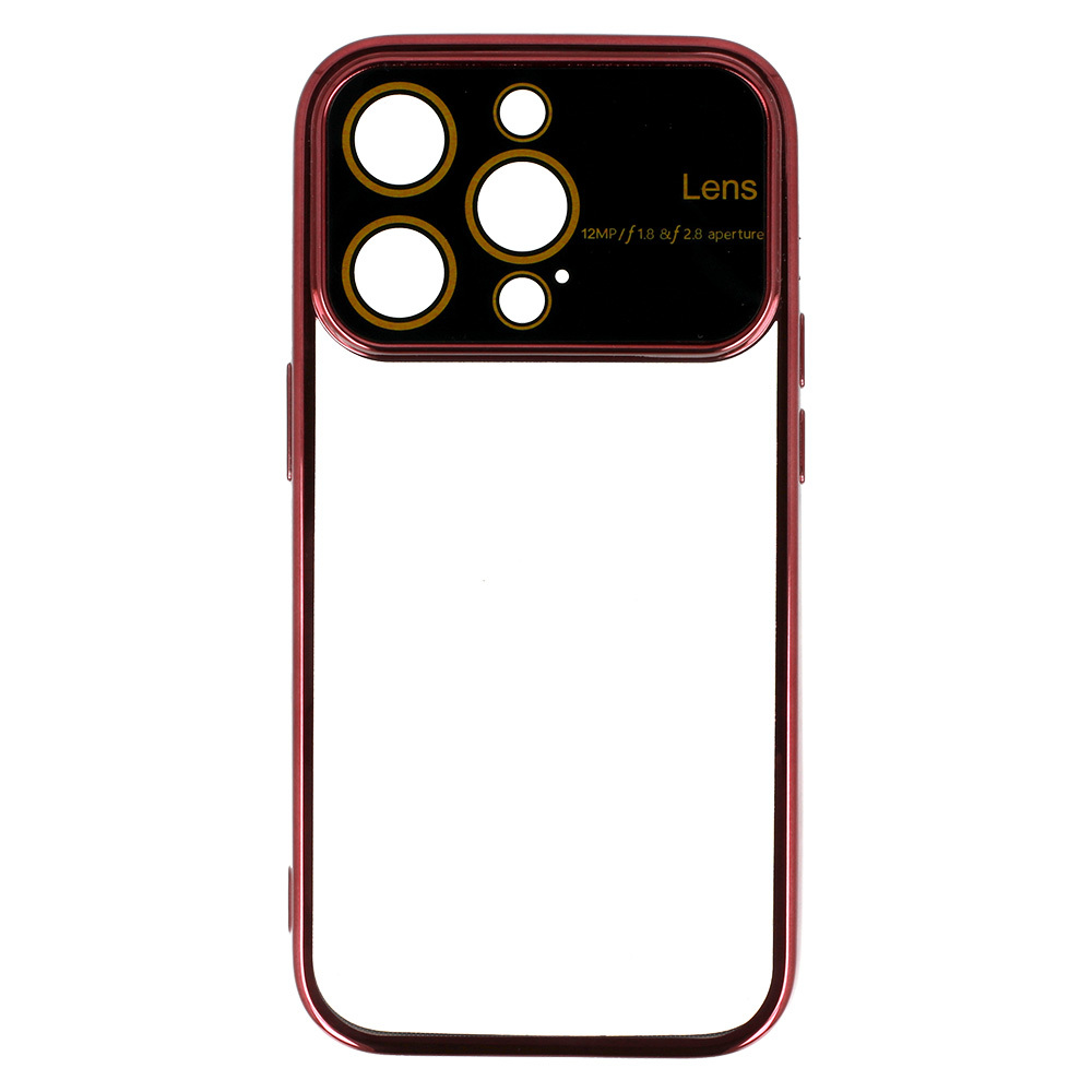 Samsung Galaxy A15 4G / Galaxy A15 5G electro lens kamera sziget védő hátlap tok (Piros)