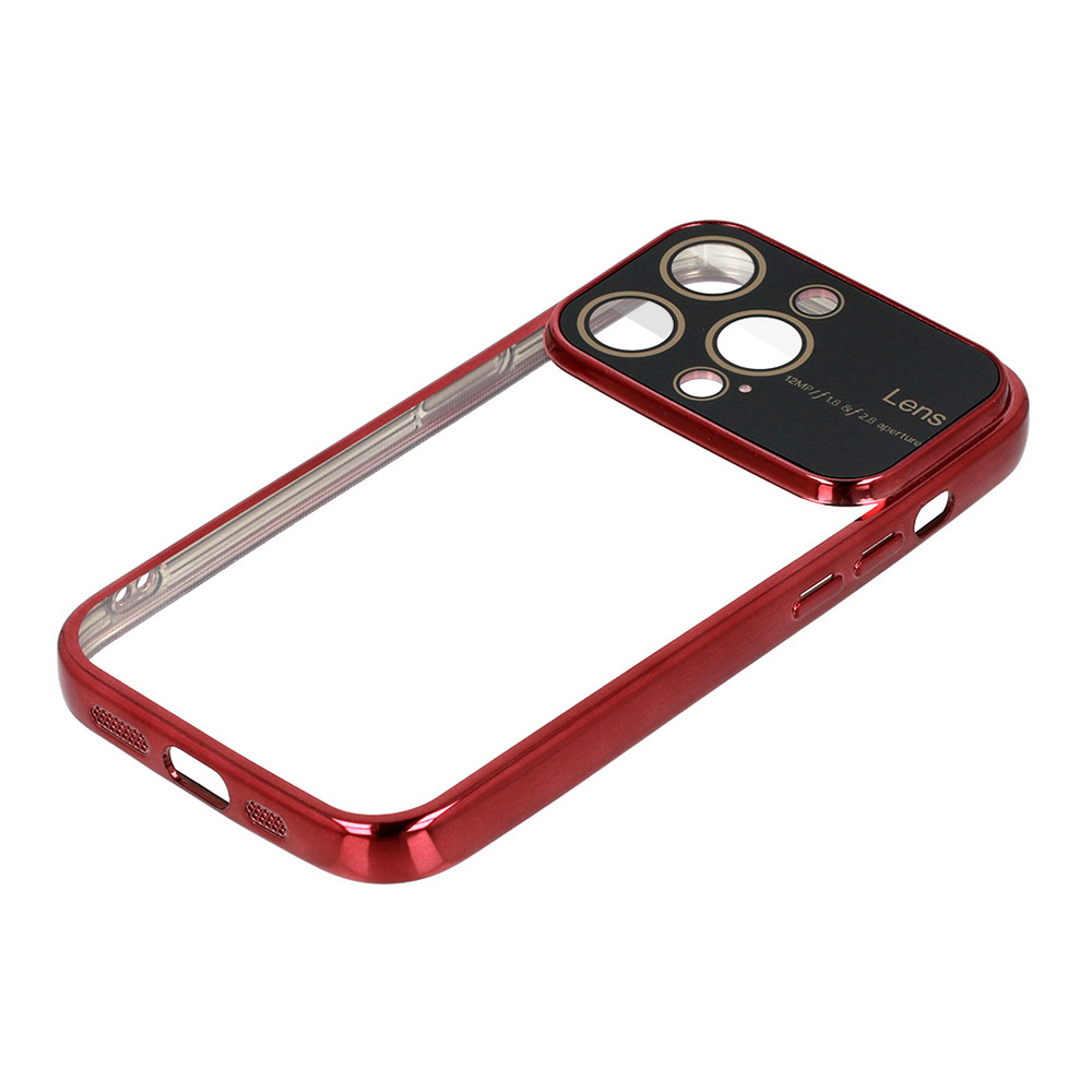 Samsung Galaxy A15 4G / Galaxy A15 5G electro lens kamera sziget védő hátlap tok (Piros)
