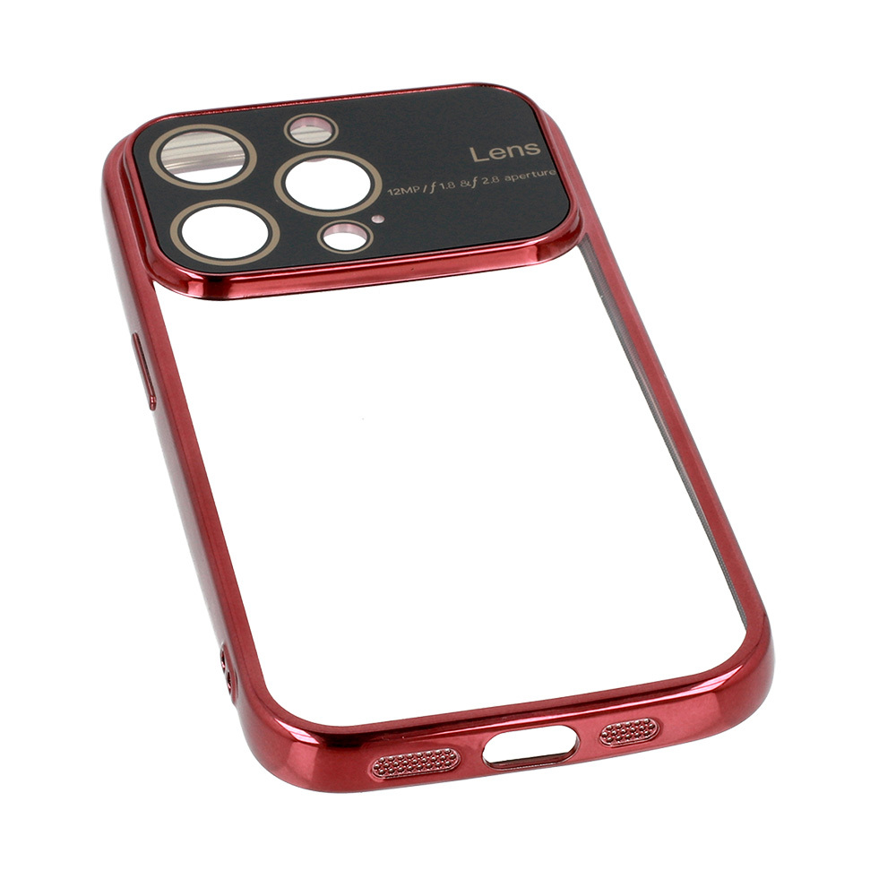 Samsung Galaxy A15 4G / Galaxy A15 5G electro lens kamera sziget védő hátlap tok (Piros)